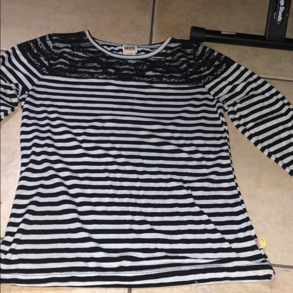 A black and white striped shirt
